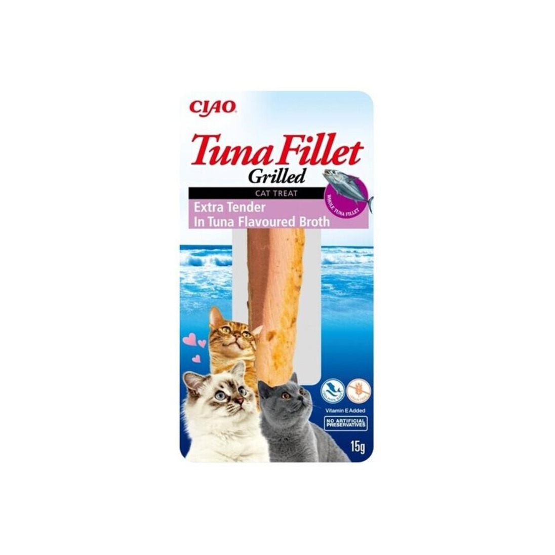 Pamlsok Inaba Churu Grilled cat Tuniak extra krehký v tuniakovom vývare 1 ks 15 g